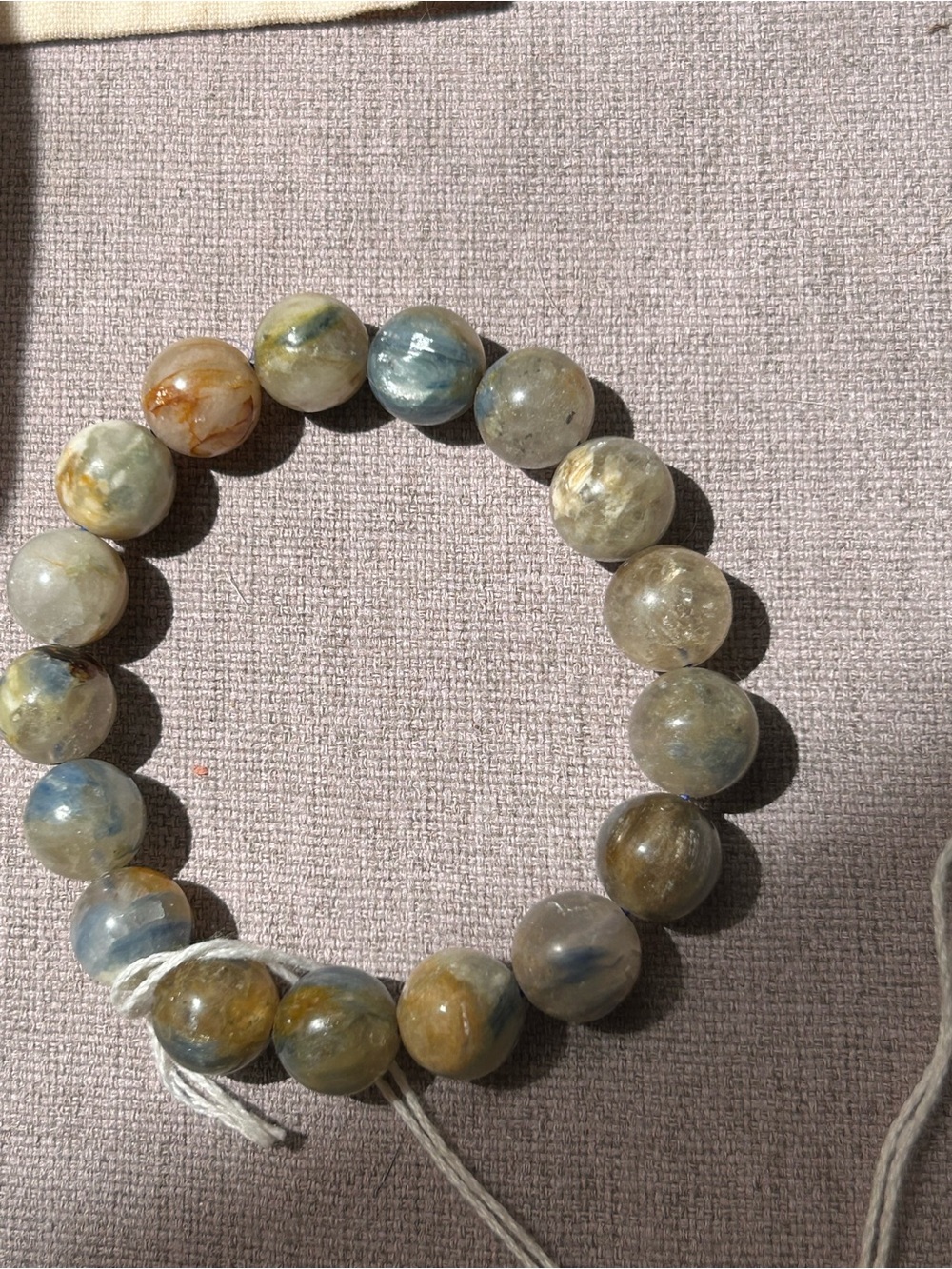 Kyanite Cat Eye Beaded Stretch Bracelet -Nice beads each one is magic!!! - Picture 7 of 7